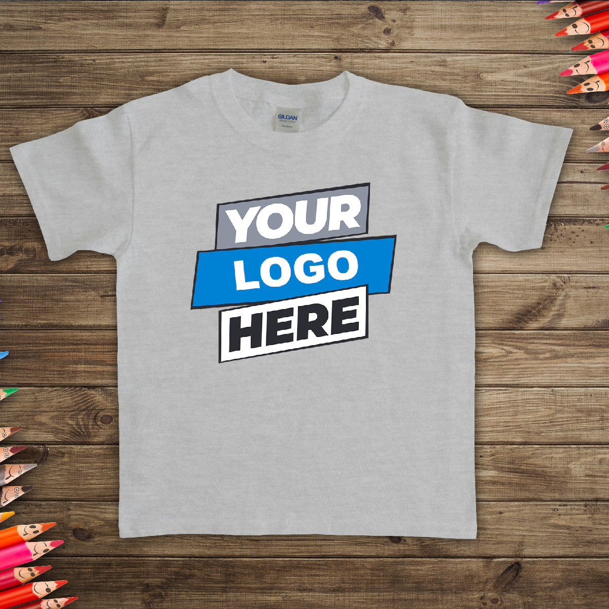 Set tricouri personalizate pentru elevi - Ash gray
