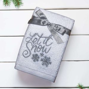 Prosop de baie brodată ”Let it snow"