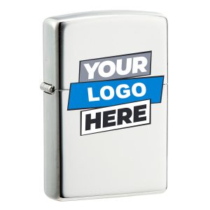 Bricheta tip zippo personalizat - alb